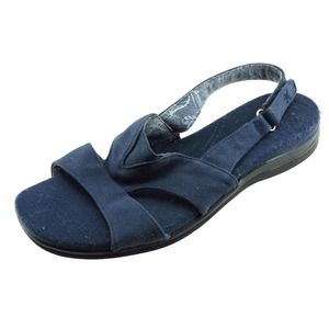 Grasshoppers Size 8 M‎ Blue Slingback Fabric Women Sandal Shoes